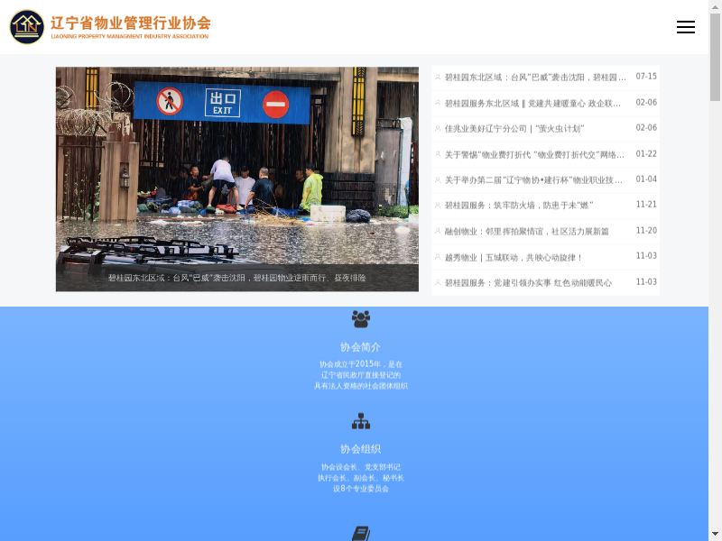 辽宁省物业管理行业协会首页缩略图