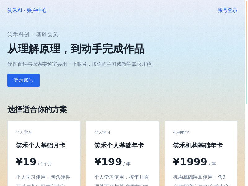 笑禾AI账户中心缩略图